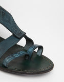 Oliviera Teal Flat Wrap Gladiator Sandals