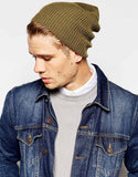 Slouchy Beanie Hat In Khaki