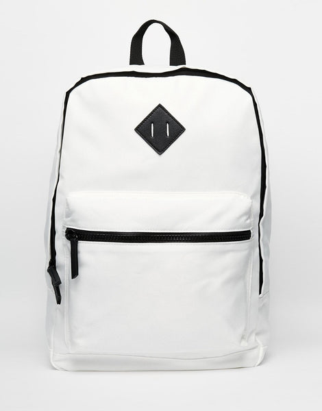 Backpack In White Nylon