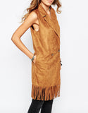 Sleeveless Waistcoat With Fringing