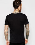 T-Shirt with Printed Geometric Pocket