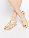 Plaited Leather Sandals