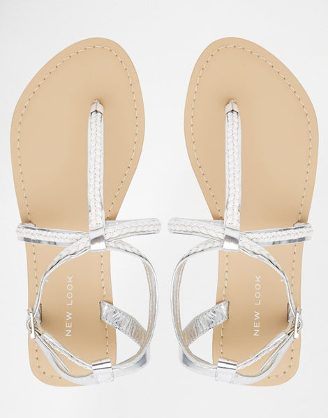 Plaited Leather Sandals