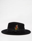 Wool Fedora With Feather Detail